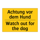Achtung vor dem Hund - Watch out for the dog