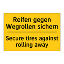 Reifen gegen Wegrollen sichern - Secure tires against rolling away/.../