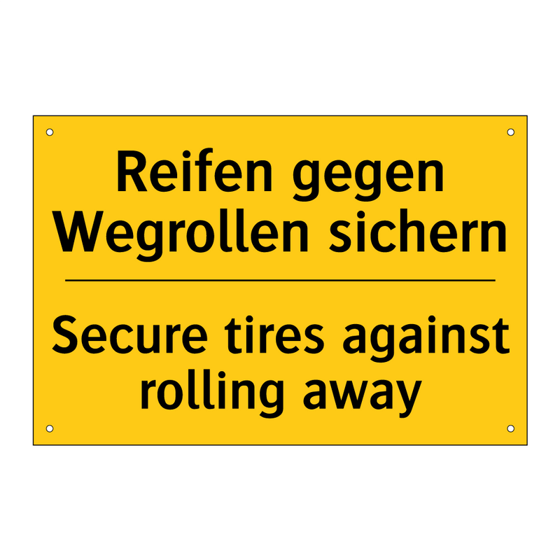 Reifen gegen Wegrollen sichern - Secure tires against rolling away/.../