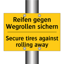 Reifen gegen Wegrollen sichern - Secure tires against rolling away/.../