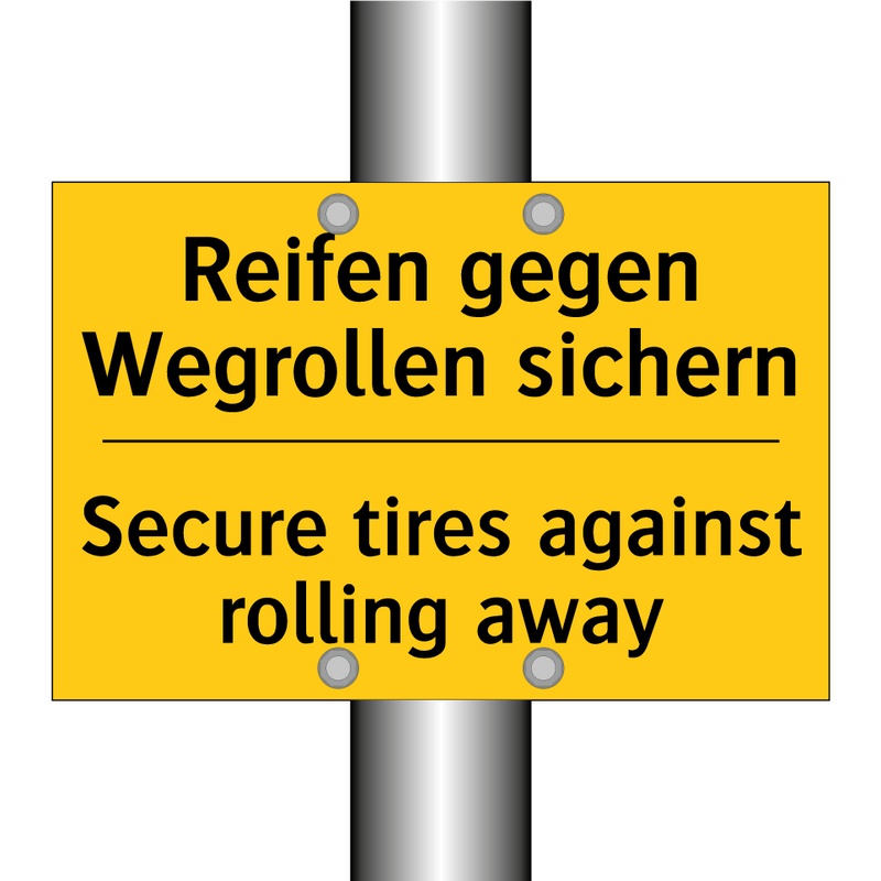 Reifen gegen Wegrollen sichern - Secure tires against rolling away/.../