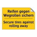 Reifen gegen Wegrollen sichern - Secure tires against rolling away/.../