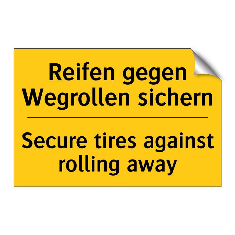 Reifen gegen Wegrollen sichern - Secure tires against rolling away/.../