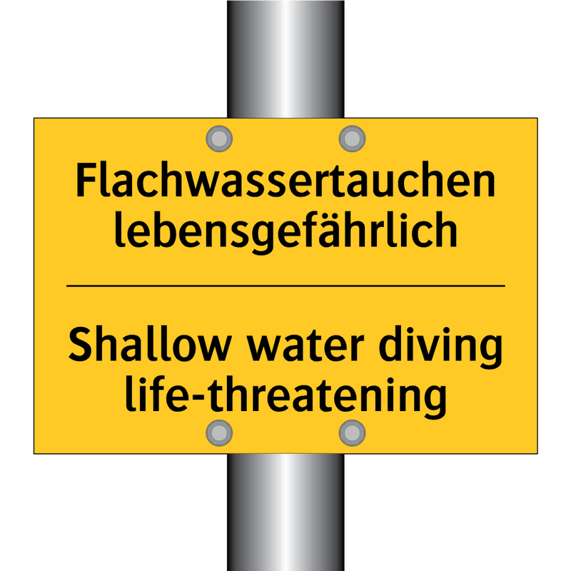 Flachwassertauchen lebensgefährlich/.../ - Shallow water diving life-threatening/.../