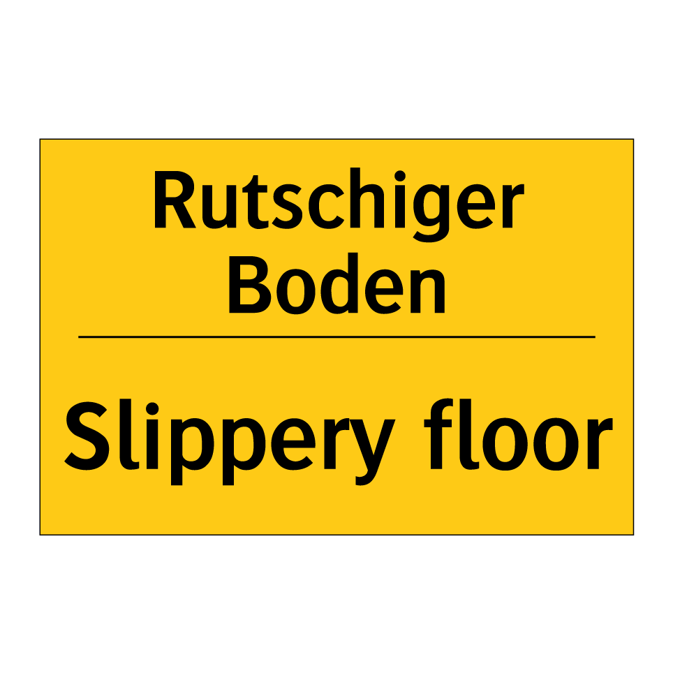 Kauf Rutschiger Boden - Slippery floor schild | SignOnline | DE-W3854