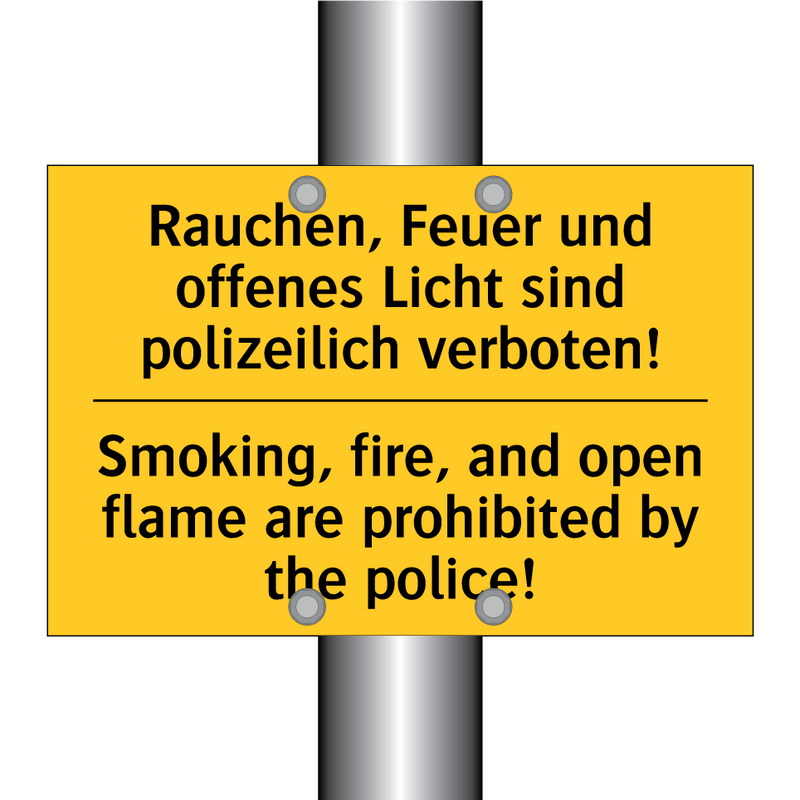 Rauchen, Feuer und offenes Licht /.../ - Smoking, fire, and open flame /.../