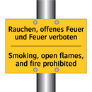 Rauchen, offenes Feuer und Feuer /.../ - Smoking, open flames, and fire /.../