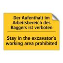 Der Aufenthalt im Arbeitsbereich /.../ - Stay in the excavator's working /.../