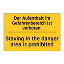 Der Aufenthalt im Gefahrenbereich /.../ - Staying in the danger area is /.../