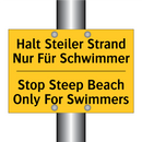Halt Steiler Strand Nur Für Schwimmer/.../ - Stop Steep Beach Only For Swimmers/.../