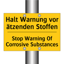 Halt Warnung vor ätzenden Stoffen/.../ - Stop Warning Of Corrosive Substances/.../