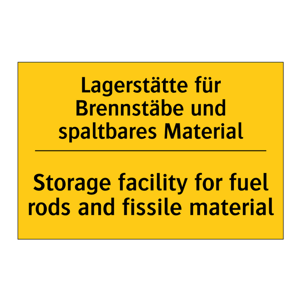 Lagerstätte für Brennstäbe und /.../ - Storage facility for fuel rods /.../