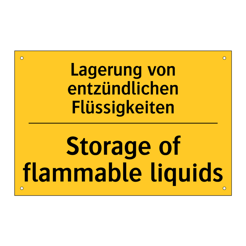 Lagerung von entzündlichen Flüssigkeiten/.../ - Storage of flammable liquids