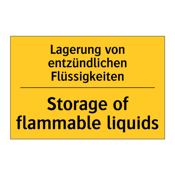 Lagerung von entzündlichen Flüssigkeiten/.../ - Storage of flammable liquids