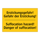 Erstickungsgefahr! Gefahr der /.../ - Suffocation hazard! Danger of /.../