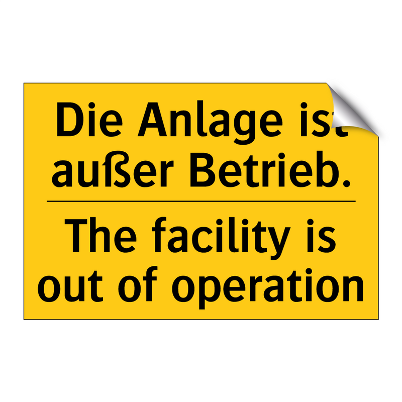 Die Anlage ist außer Betrieb. - The facility is out of operation/.../