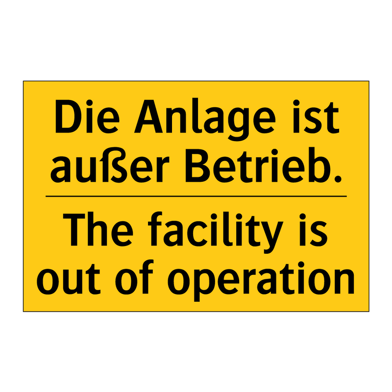 Die Anlage ist außer Betrieb. - The facility is out of operation/.../