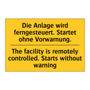 Die Anlage wird ferngesteuert. /.../ - The facility is remotely controlled. /.../