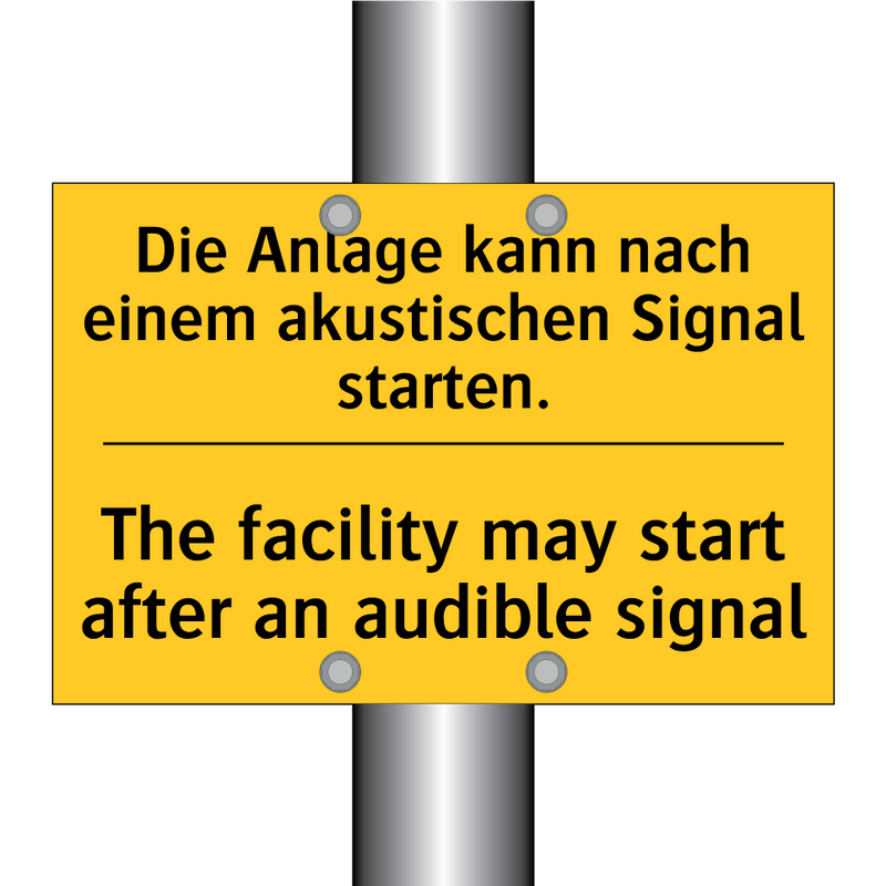 Die Anlage kann nach einem akustischen /.../ - The facility may start after an /.../