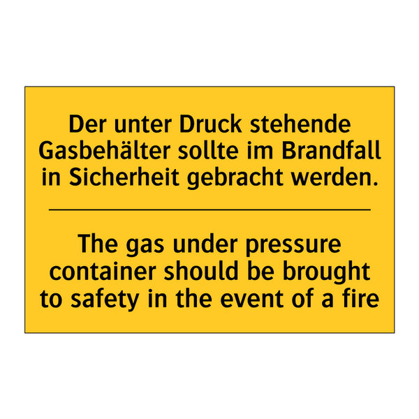 Der unter Druck stehende Gasbehälter /.../ - The gas under pressure container /.../