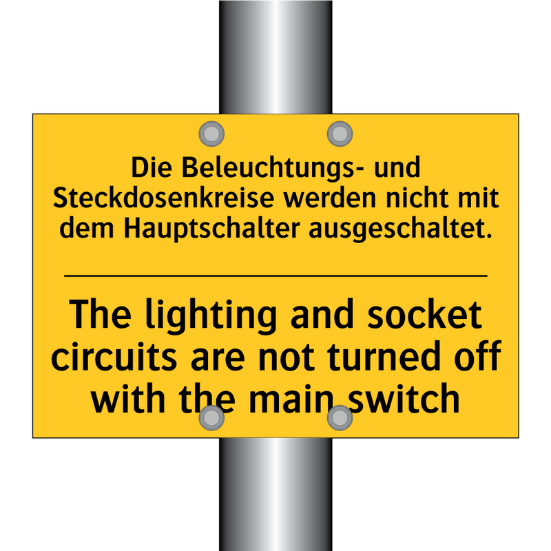 Die Beleuchtungs- und Steckdosenkreise /.../ - The lighting and socket circuits /.../
