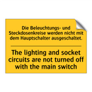 Die Beleuchtungs- und Steckdosenkreise /.../ - The lighting and socket circuits /.../