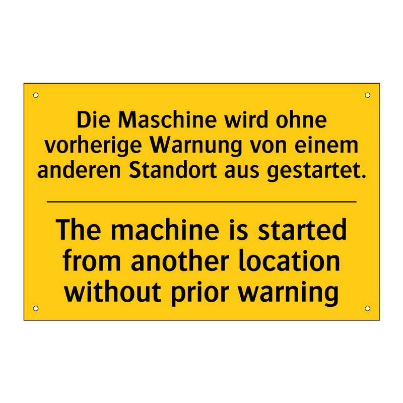Die Maschine wird ohne vorherige /.../ - The machine is started from another /.../
