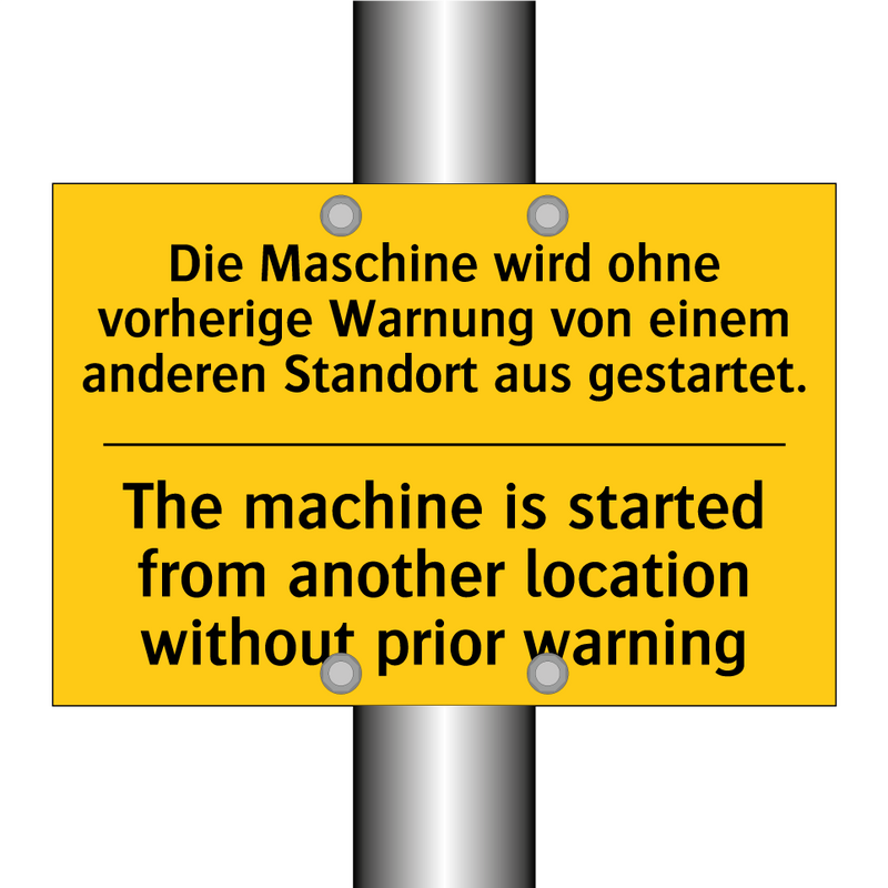 Die Maschine wird ohne vorherige /.../ - The machine is started from another /.../