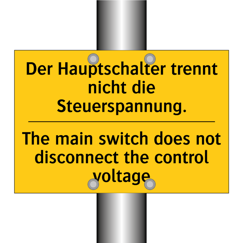Der Hauptschalter trennt nicht /.../ - The main switch does not disconnect /.../