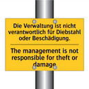 Die Verwaltung ist nicht verantwortlich /.../ - The management is not responsible /.../