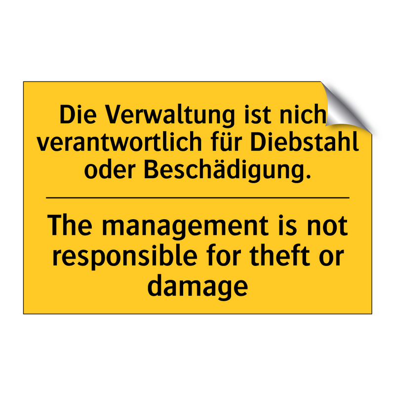 Die Verwaltung ist nicht verantwortlich /.../ - The management is not responsible /.../