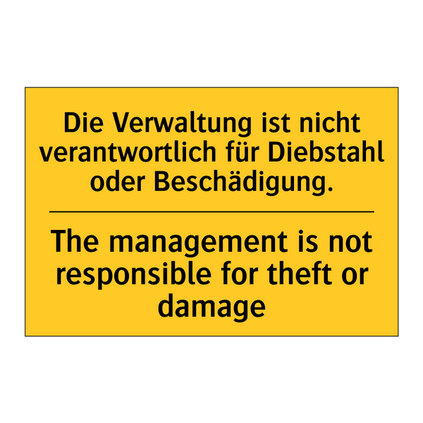 Die Verwaltung ist nicht verantwortlich /.../ - The management is not responsible /.../