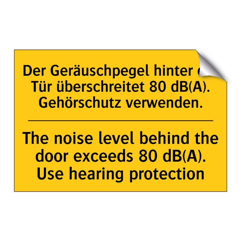 Der Geräuschpegel hinter der Tür /.../ - The noise level behind the door /.../