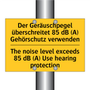 Der Geräuschpegel überschreitet /.../ - The noise level exceeds 85 dB /.../