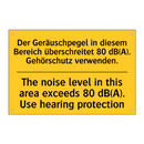 Der Geräuschpegel in diesem Bereich /.../ - The noise level in this area exceeds /.../