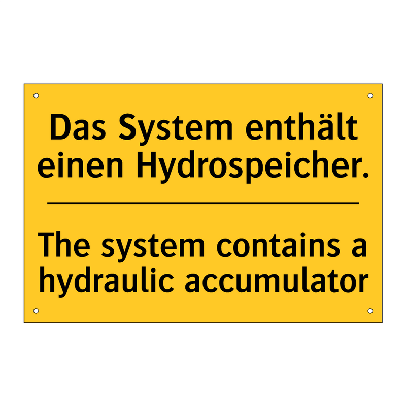 Das System enthält einen Hydrospeicher./.../ - The system contains a hydraulic /.../