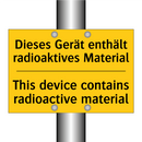 Dieses Gerät enthält radioaktives /.../ - This device contains radioactive /.../