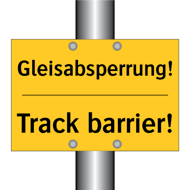Gleisabsperrung! - Track barrier!