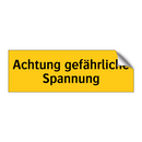 Achtung gefährliche Spannung