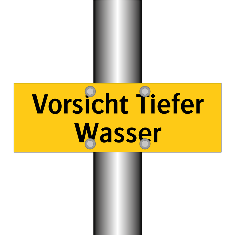 Vorsicht Tiefer Wasser