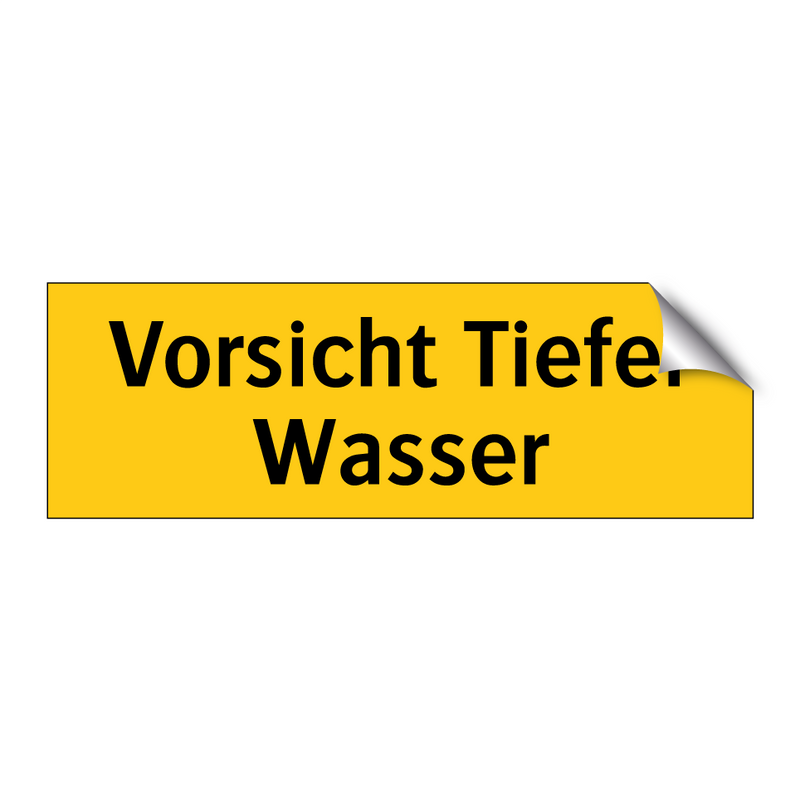 Vorsicht Tiefer Wasser