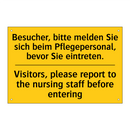 Besucher, bitte melden Sie sich /.../ - Visitors, please report to the /.../