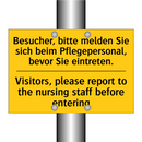 Besucher, bitte melden Sie sich /.../ - Visitors, please report to the /.../