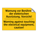 Warnung vor Berühren der elektrischen /.../ - Warning against touching the electrical /.../