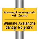 Warnung Lawinengefahr Kein Zutritt!/.../ - Warning Avalanche danger No entry!/.../
