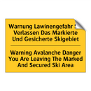 Warnung Lawinengefahr Sie Verlassen /.../ - Warning Avalanche Danger You Are /.../