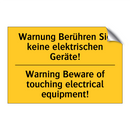 Warnung Berühren Sie keine elektrischen /.../ - Warning Beware of touching electrical /.../