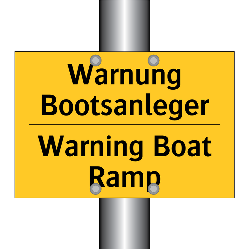 Warnung Bootsanleger - Warning Boat Ramp
