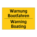 Warnung Bootfahren - Warning Boating