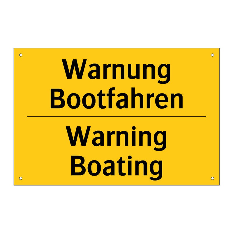 Warnung Bootfahren - Warning Boating